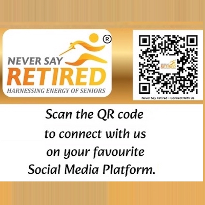 Never Say Retired - Connect with Us - Scan the QR code